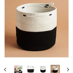 New foldable 2-toned cotton basket Pot Plant Holder Laundry Hamper